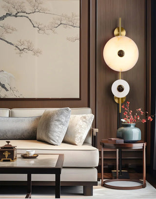 Alabaster Eclipse Round Wall Light - Vidirlighting