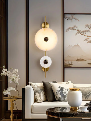 Alabaster Eclipse Round Wall Light - Vidirlighting