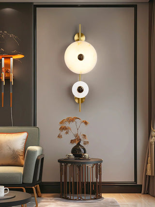 Alabaster Eclipse Round Wall Light - Vidirlighting