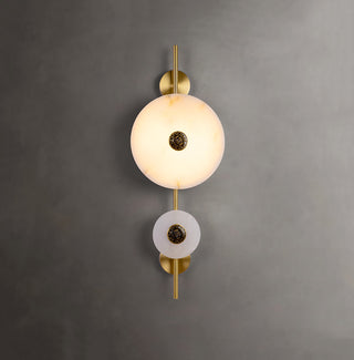 Alabaster Eclipse Round Wall Light