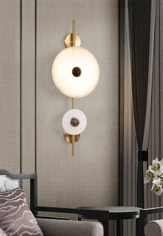 Alabaster Eclipse Round Wall Light - Vidirlighting
