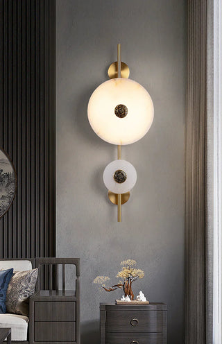 Alabaster Eclipse Round Wall Light - Vidirlighting