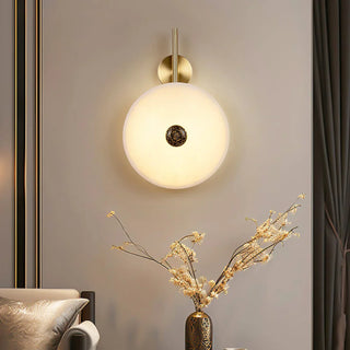Alabaster Eclipse Round Wall Light - Vidirlighting