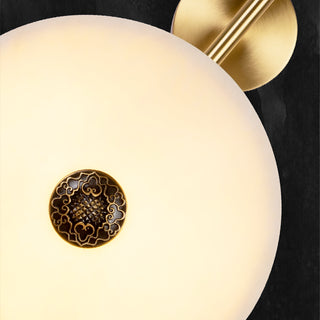 Alabaster Eclipse Round Wall Light