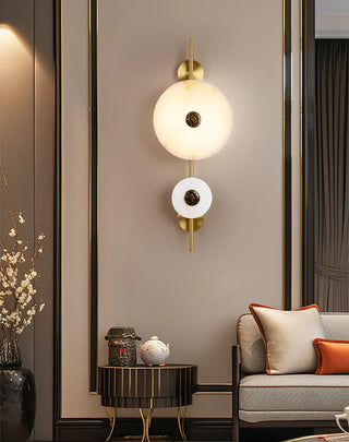 Alabaster Eclipse Round Wall Light - Vidirlighting