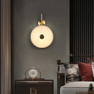 Alabaster Eclipse Round Wall Light - Vidirlighting