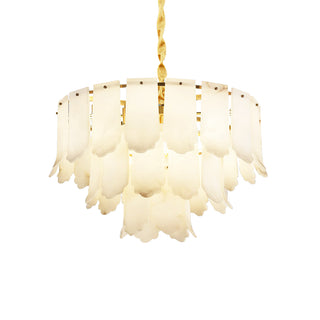 Alabaster Elba Brass Chandelier