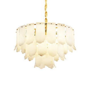Alabaster Elba Brass Chandelier - Vidirlighting