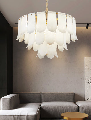 Alabaster Elba Brass Chandelier