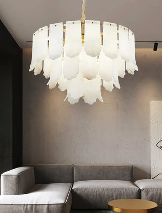 Alabaster Elba Brass Chandelier - Vidirlighting