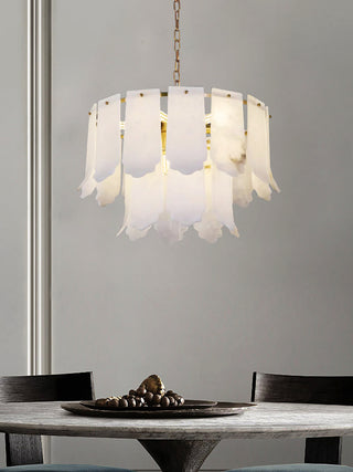 Alabaster Elba Brass Chandelier