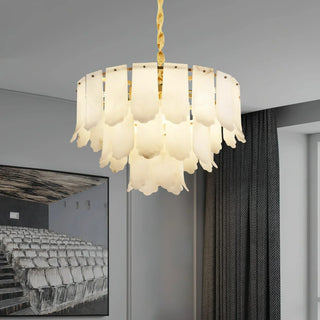Alabaster Elba Brass Chandelier - Vidirlighting