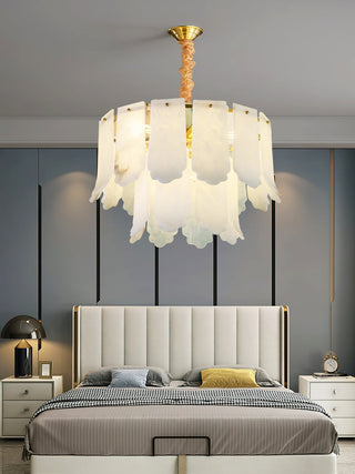 Alabaster Elba Brass Chandelier