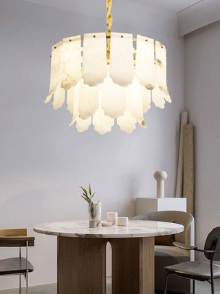 Alabaster Elba Brass Chandelier