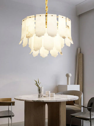 Alabaster Elba Brass Chandelier - Vidirlighting