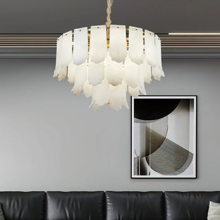 Alabaster Elba Brass Chandelier - Vidirlighting