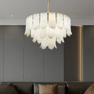 Alabaster Elba Brass Chandelier - Vidirlighting