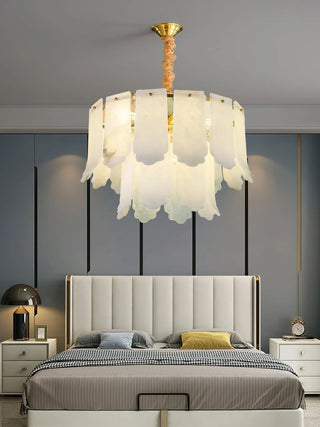 Alabaster Elba Brass Chandelier - Vidirlighting