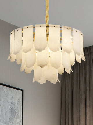 Alabaster Elba Brass Chandelier