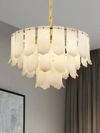 Alabaster Elba Brass Chandelier - Vidirlighting