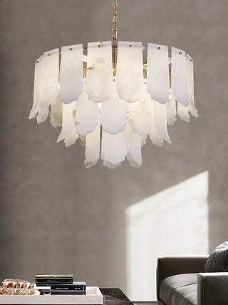 Alabaster Elba Brass Chandelier - Vidirlighting