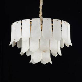 Alabaster Elba Brass Chandelier