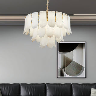 Alabaster Elba Brass Chandelier