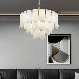 Alabaster Elba Brass Chandelier - Vidirlighting