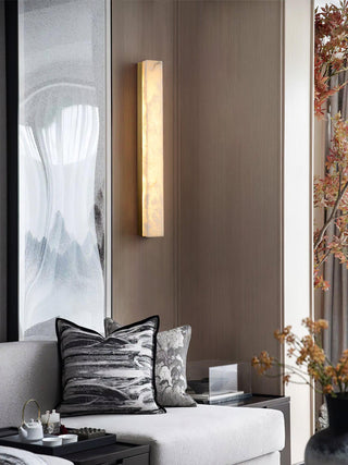 Alabaster Emerson Brass Wall Lamp