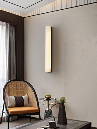 Alabaster Emerson Brass Wall Lamp