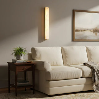 Alabaster Emerson Brass Wall Lamp