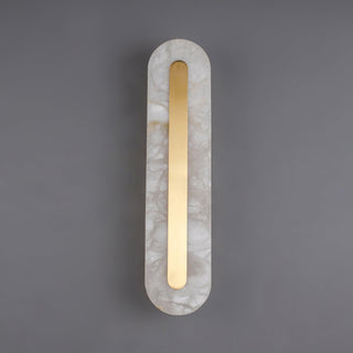 Alabaster Gold Oval Wall Light