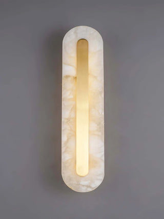 Alabaster Gold Oval Wall Light