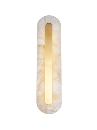 Alabaster Gold Oval Wall Light