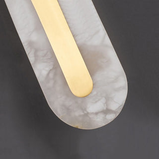 Alabaster Gold Oval Wall Light