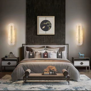 Alabaster Oval Wall Light