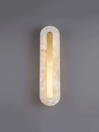 Alabaster Gold Oval Wall Light