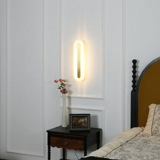 Alabaster Oval Wall Light