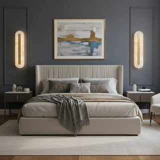 Alabaster Oval Wall Light