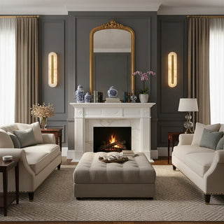 Alabaster Oval Wall Light