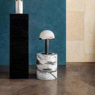 Alabaster Hemispherical Elegance Table Lamp