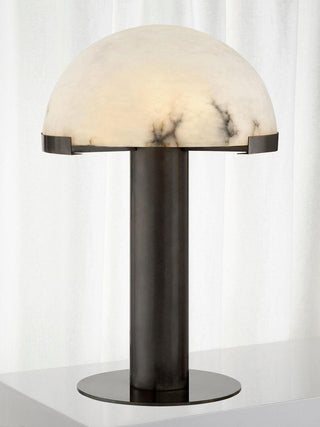 Alabaster Hemispherical Elegance Table Lamp