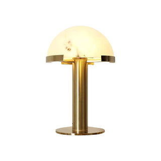 Alabaster Hemispherical Elegance Table Lamp