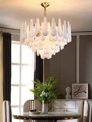 Alabaster Leon Drop Shape Chandelier