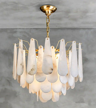 Alabaster Leon Drop Shape Chandelier