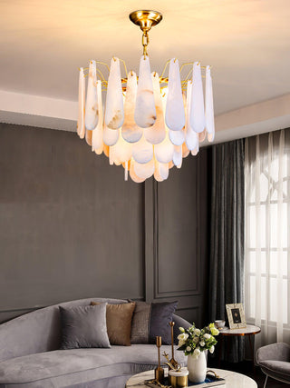 Alabaster Leon Drop Shape Chandelier