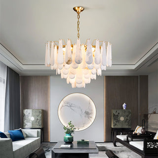 Alabaster Leon Drop Shape Chandelier