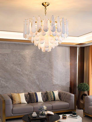 Alabaster Leon Drop Shape Chandelier