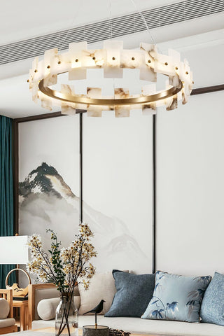 Alabaster Luxury Halo Chandelier