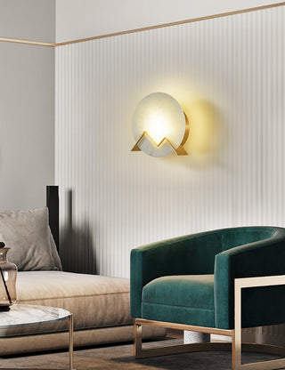 Alabaster M Letter Wall Lamp